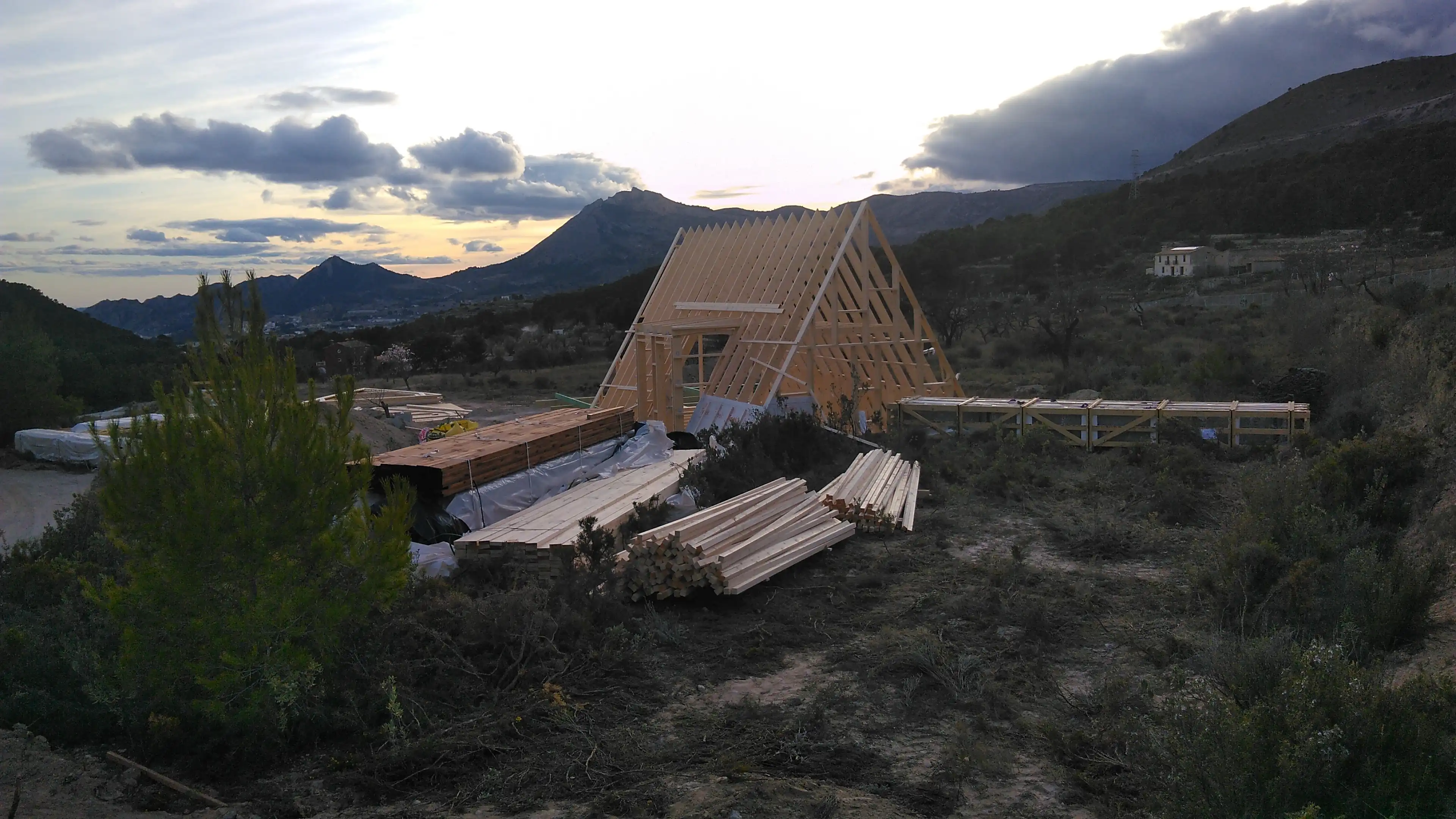 View of the Avrame A-frame house