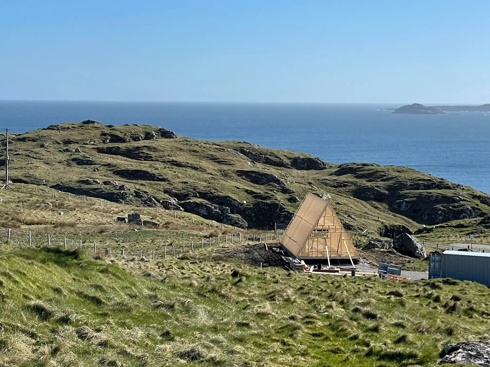 View of the Avrame A-frame house