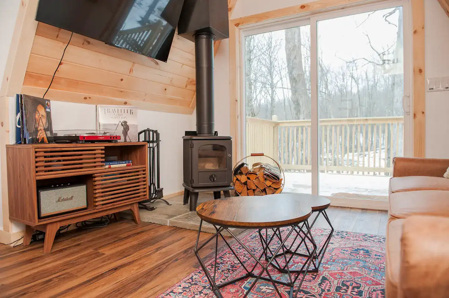 View of the Avrame A-frame house