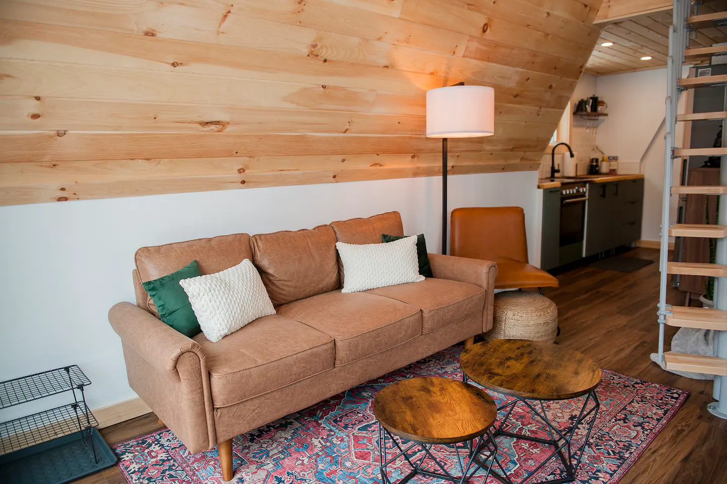 View of the Avrame A-frame house